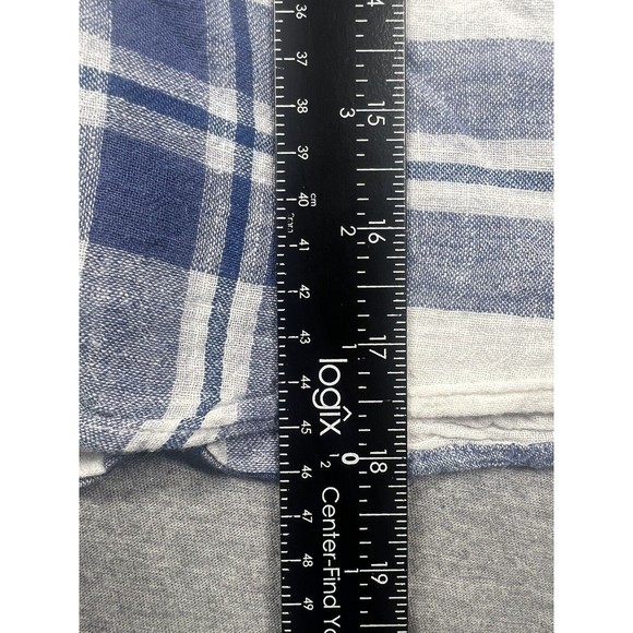 Rails Womens Sz L Amelie Tie Front Button Down Shirt in Lapis Coast Blue White - Picture 5 of 8